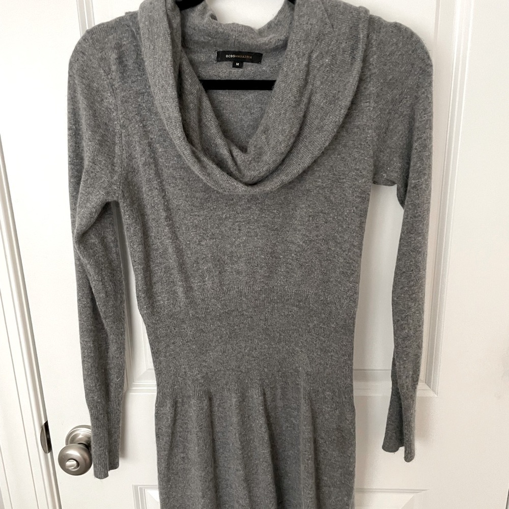 BCBG MaxAzria Angora Cowl Neck Tunic Sweater